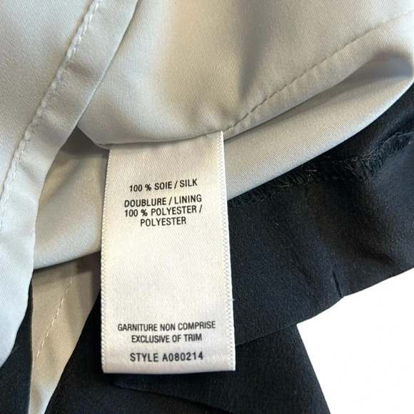 Jacob   chevron silk dress. Black & white,fit & flare colorblock  EC,Small - Picture 4 of 12